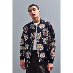 Publish Tiger Jeramiah Jacquard Embroidered Bomber Jacket Size Small